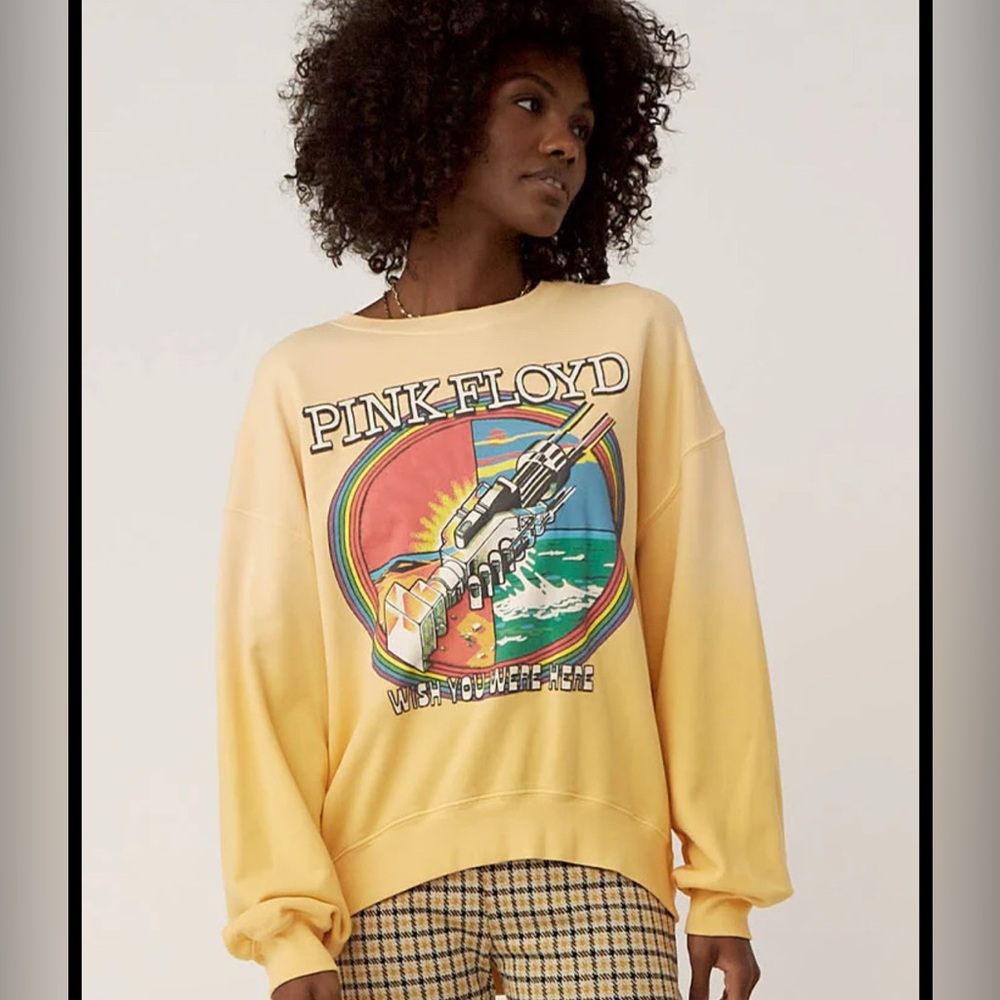 Daydreamer Yellow Graphic Sweatshirt
